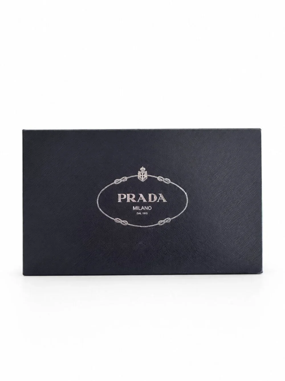 PRADA Milano Navy Blue Saffiano Print Empty Shoe Box 13.5” x 8” x 5.5”